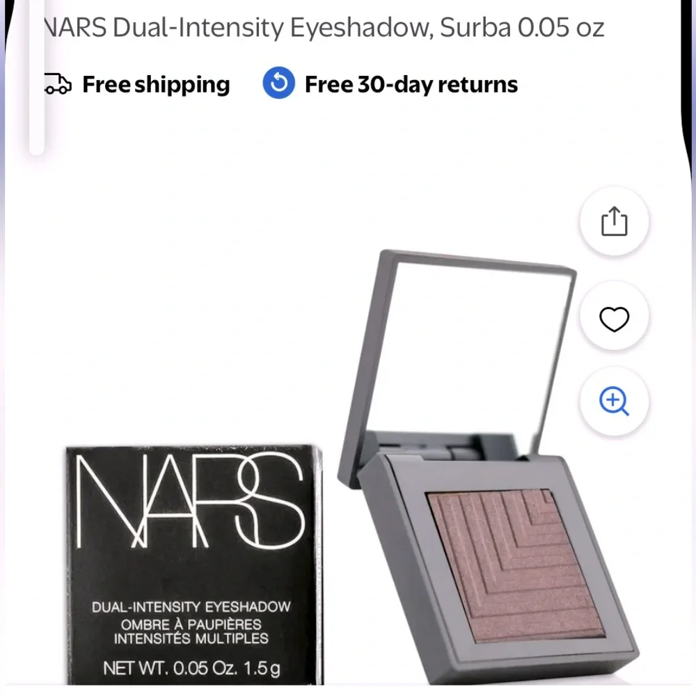 NARS Dual-lntensity  Eyeshadow Ombré A Paupieres (Intensites Multiple) NT 0.05oz